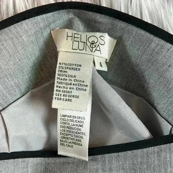 Helios & Luna Vintage Professional Structured Black & Gray 2 Piece Skirt Set - Picture 11 of 12